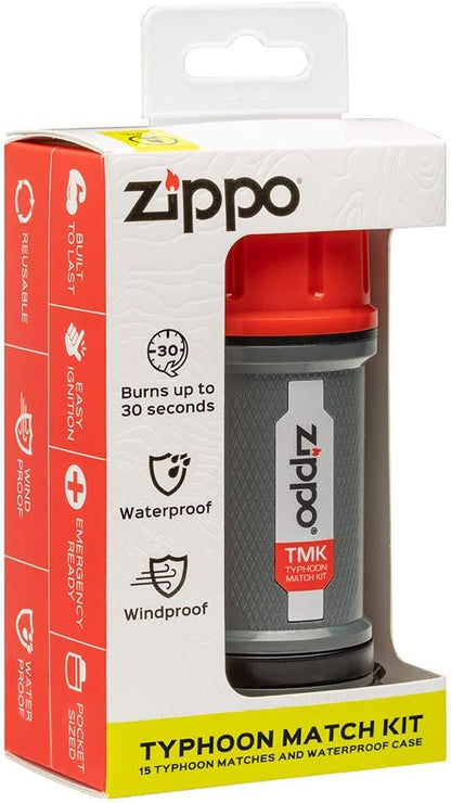 Zippo Typhoon Match Kit - Waterproof Firestarter for Outdoor Adventures | Compact & Reliable