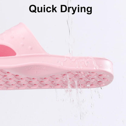 Skiennix Shower Shoes - Arch Support Quick-Drying Pool Slides | Lightweight Beach Sandals with Drain Holes