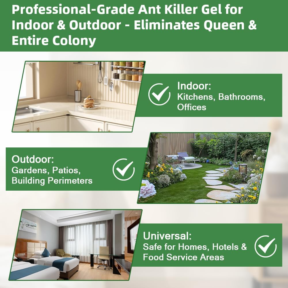 Skiennix Ant Killer Gel Bait Stations - 36 PCS Extra Strength Traps for Carpenter Ants | Safe & Easy to Use