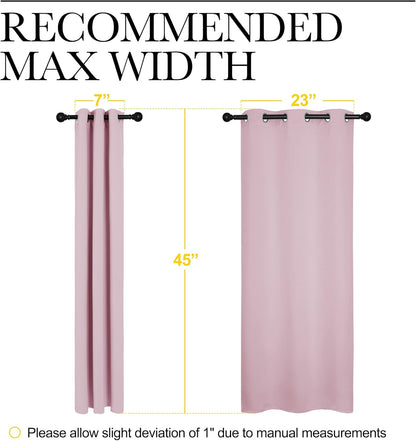 NICETOWN Blackout Curtain Panels - Thermal Insulated Grommet Drapes for Girls Room | Baby Pink & Lavender Pink, 29 x 45 Inch