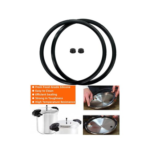 2-Pack 09924 Pressure Canner Sealing Ring & Overpressure Plug for Presto 0128206 0128202 0128203 0128204 0128303 0126306 Pressure Cooker 6 8 Quart Cooker Pressure Canner Parts
