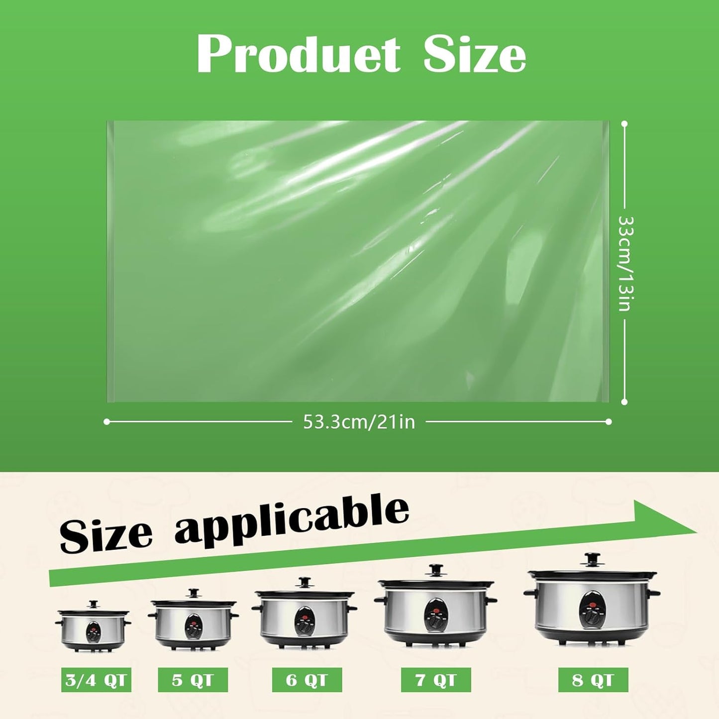 Slow Cooker Liners | 20 Disposable BPA-Free Bags for 3-8 Quart Crock Pots - Mess-Free Cooking