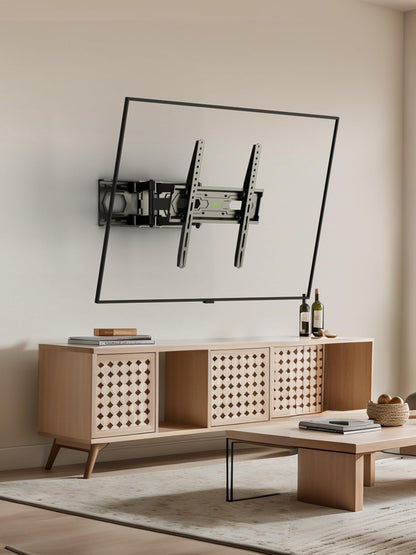 USX MOUNT TV Wall Mount for 32-74 inch Flat Screen/LED/4K up to 110lbs, Full Motion TV Mount Bracket with Swivel & Tilt Articulating Dual Arms, Max VESA 400x400mm, Fits 12/16" Wood Studs