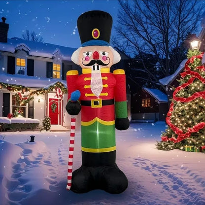 Lighted Christmas Inflatable Nutcracker Large Outdoor Yard Decoration