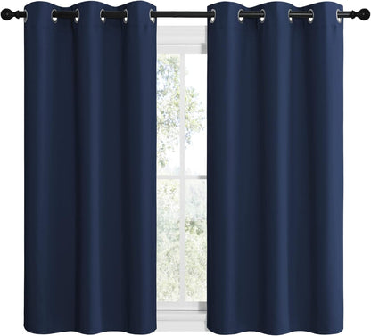 NICETOWN Blackout Curtain Panels - Energy Saving Thermal Insulated Drapes | Navy, 42 x 50 Inches (1 Pair)