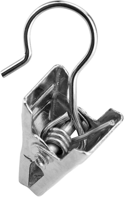 JANYUN Heavy-Duty Metal Curtain Clips - 120 Pack for Home, Party, and Art Display - Silver