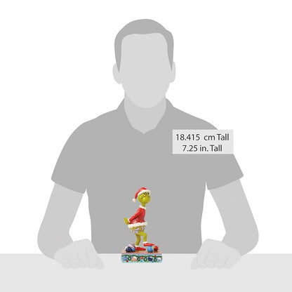 Grinch Santa Figurine | Jim Shore Enesco Handcrafted Stone Resin Christmas Sculpture, 7.25 Inch