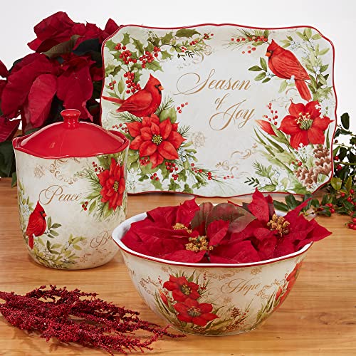 Winter's Medley 16-Piece Dinnerware Set for 4 - Festive Holiday Ceramic Tableware