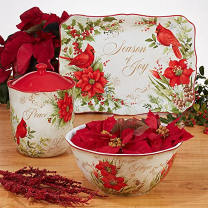 Winter's Medley 16-Piece Dinnerware Set for 4 - Festive Holiday Ceramic Tableware