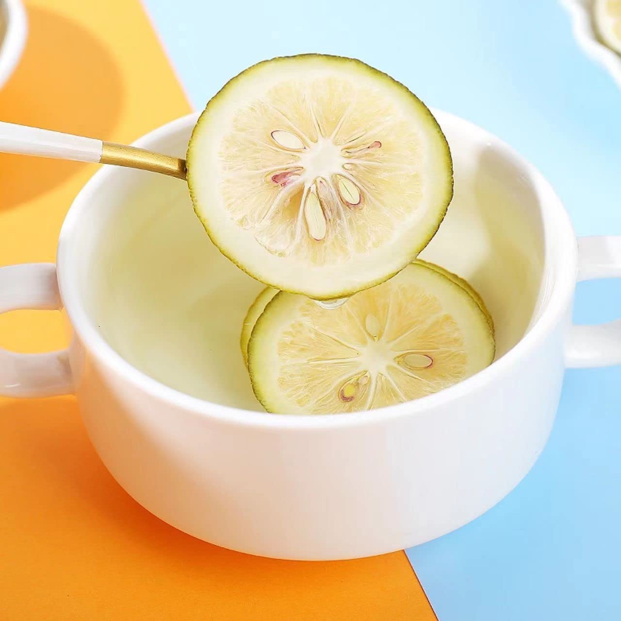 Dried lemon slices 3.88oz Sliced Green Lemon Cold brewing tea Hot drink green lemon dried tea Lemon Tea 110g