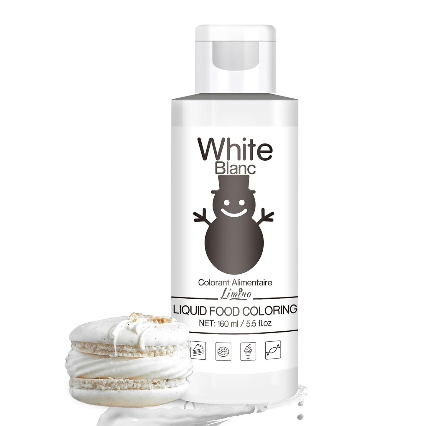 Vivid Food Coloring by [Brand Name] - Tasteless Liquid Dye for Baking & Crafts | 6 fl. oz (White)