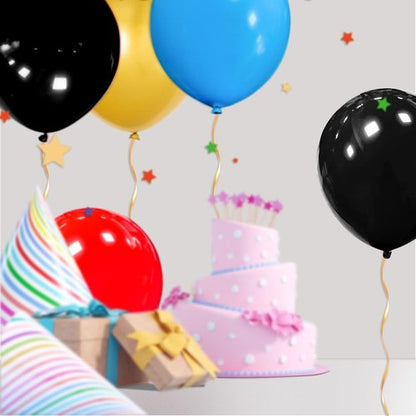 32Pcs Black Big Balloons - 18 Inch Round Latex Party Balloons for Birthday & Wedding Decor