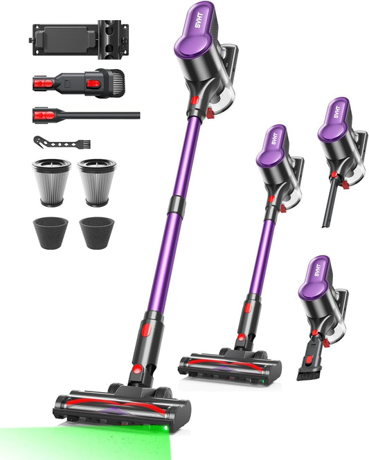 Skiennix Cordless Vacuum Cleaner - 500W, 45KPA Suction, 50Mins Runtime, LED Light, Lightweight for Pet Hair & Hard Floors
