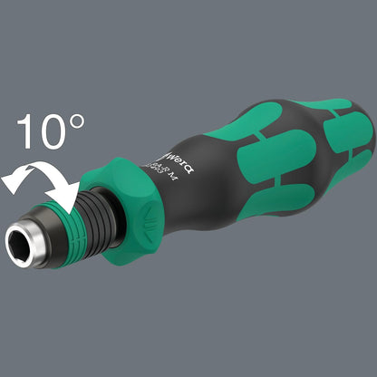 WERA - 1/4" Ratchet Bit-Holding Screwdriver | 123.5 mm Length for Precision Fastening