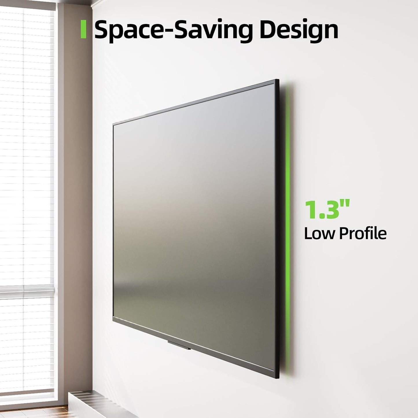 USX MOUNT Heavy Duty Fixed TV Wall Mount | Fits 65-100 Inch Flat TVs, Max Load 200 Lbs, Low Profile Design