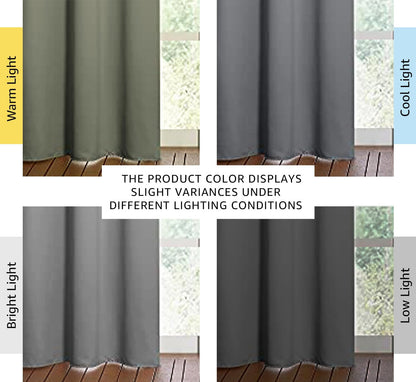 NICETOWN Thermal Insulated Blackout Curtains - Silver Grey Grommet Drapes for Office & Nursery | 2 Panels (W42 x L84-Inch)