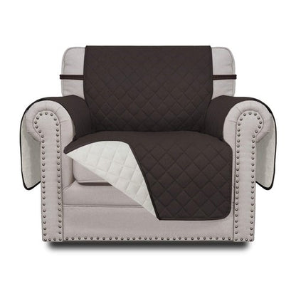 Easy-Going Chair Sofa Slipcover Reversible Sofa Cover Water Resistant Couch Cover Furniture Protector Cover with Elastic Straps for Pets Kids Children Dog Cat (Chair, Chocolate/Ivory)