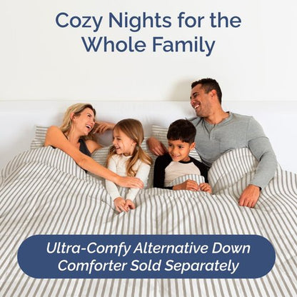 Full XL Bed Sheet - 4 Piece Full XL Bed Sheets Set - Soft, Breathable & Cooling - Hotel Luxury Bedding for Women, Men, Kids, Teens, Boys & Girls - Deep Pockets, Fade and Wrinkle Free - Beige Stripes