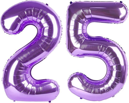 Purple Foil 40-Inch Number 25 Balloon by [Brand Name] - Perfect Happy 25th Birthday Decorations
