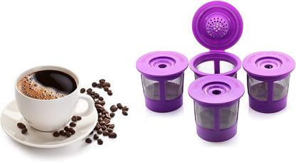 PureHQ Reusable K Cups for Keurig Mini Plus - 3 Refillable Coffee Pods with Adapter