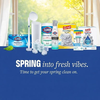 Clorox ToiletWand Cleaning System - Disposable Toilet Cleaner with 16 Scrubbing Pad Refills & Caddy