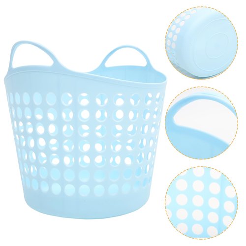 BESTOYARD Laundry Basket with Handles 13.38X12.99X10.23 Inch Plastic Dirty Clothes Storage Bin for Home Bedroom Bathroom Organization