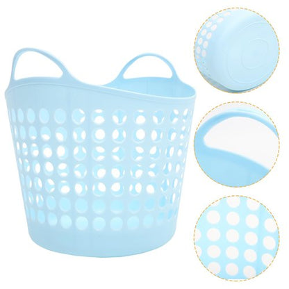 BESTOYARD Laundry Basket with Handles 13.38X12.99X10.23 Inch Plastic Dirty Clothes Storage Bin for Home Bedroom Bathroom Organization