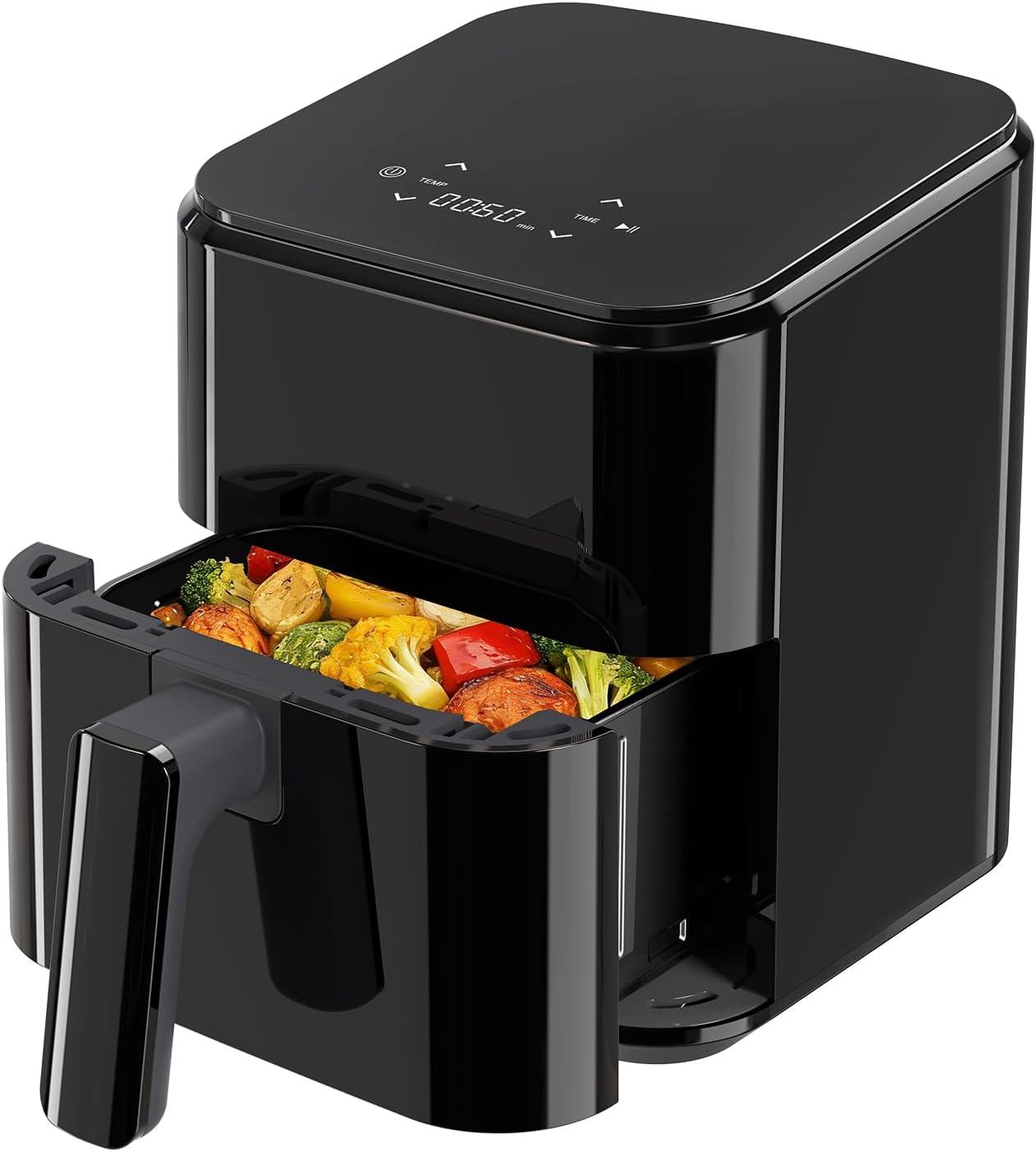 NEWBULIG Air Fryer - Compact 3 Qt Digital Air Fryer with Nonstick Plate & Dishwasher Safe Basket