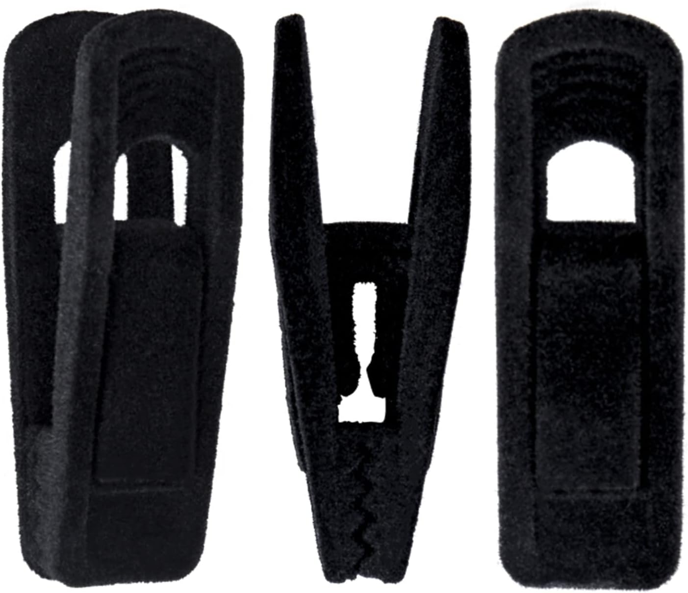Skiennix Velvet Hanger Clips - 20 Pack Strong Clips for Skirts & Pants | Black Color