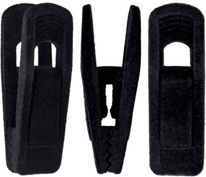 Skiennix Velvet Hanger Clips - 20 Pack Strong Clips for Skirts & Pants | Black Color