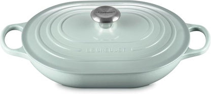 Le Creuset Enameled Cast Iron Oval Casserole - 3.75 Qt. | Durable Lid & Elegant Sea Salt Color