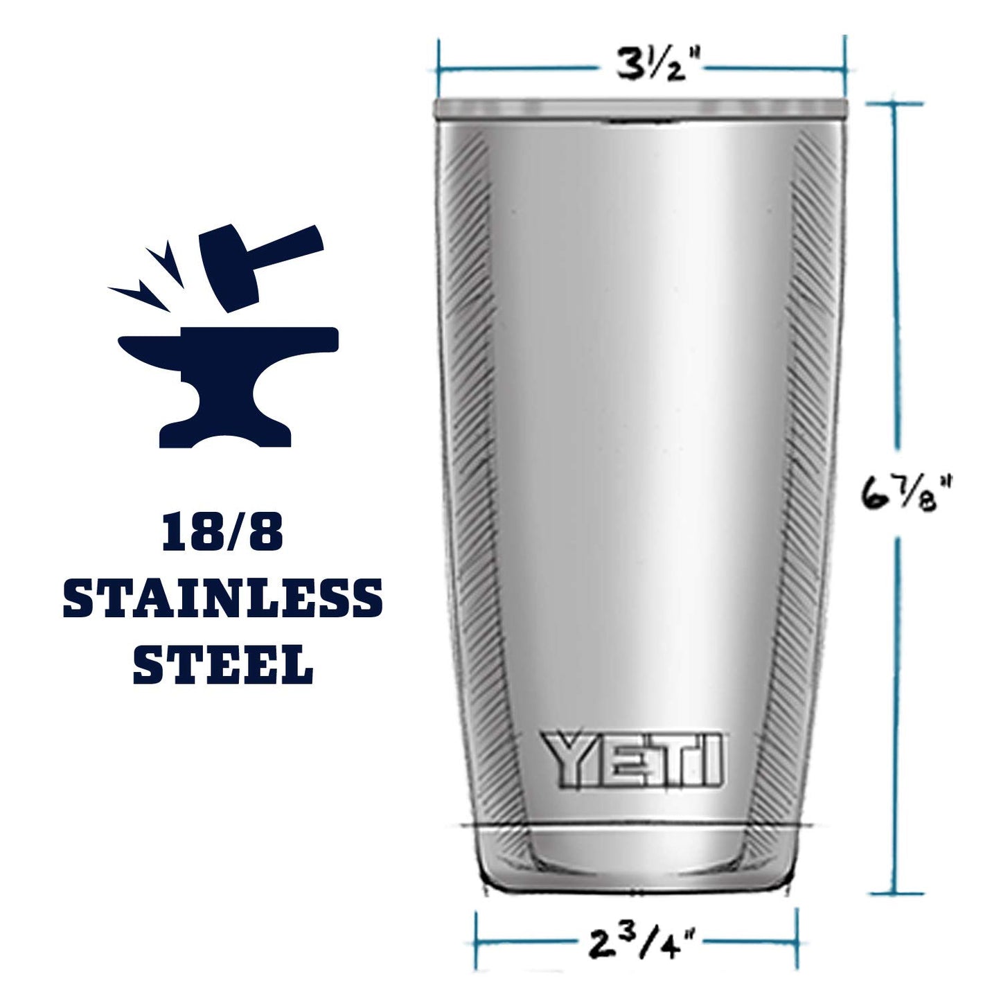 YETI Rambler 20 oz Tumbler - Stainless Steel, Vacuum Insulated with MagSlider Lid | Coral Color