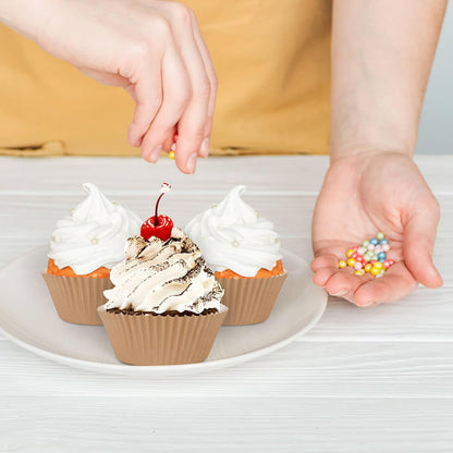 Regine Switzerland Cupcake Liners - Natural Baking Cups for Muffins | 200 Pack