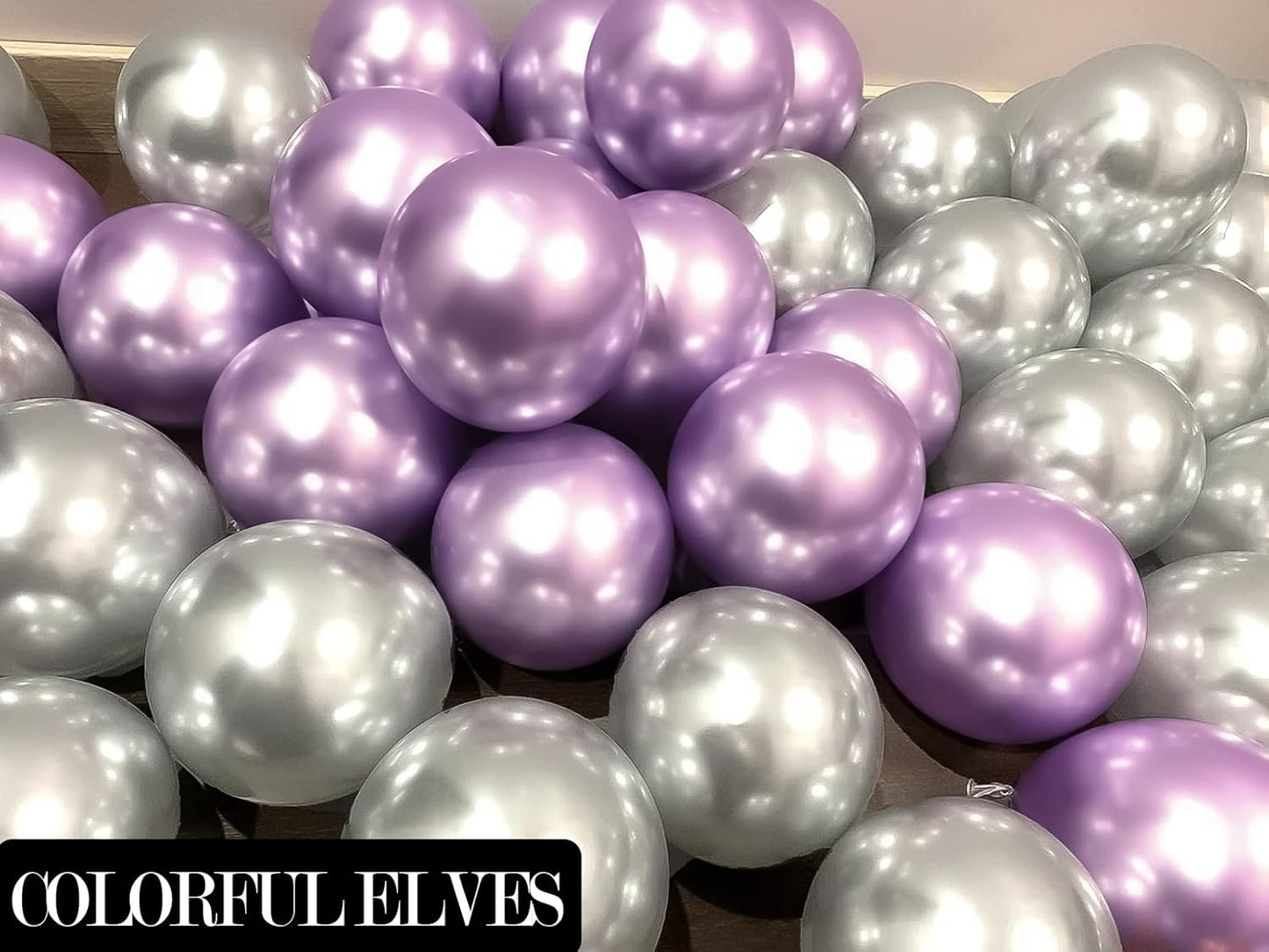 Skiennix 5-Inch Metallic Silver Balloons - 100 Pack Mini Chrome Helium Party Decorations