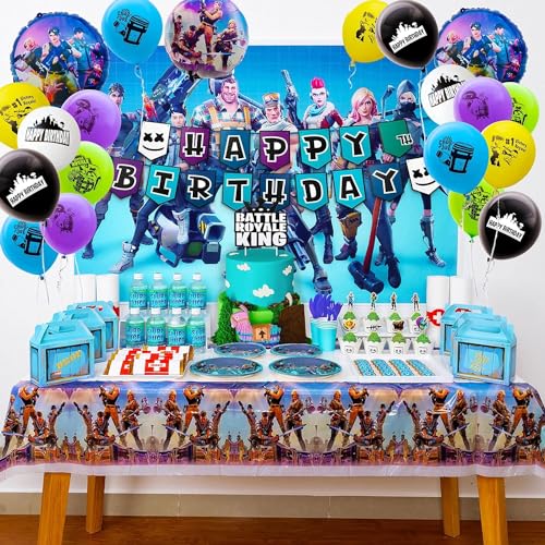 Battle Royale Theme Birthday Party Supplies Set 159 Pieces Decorations