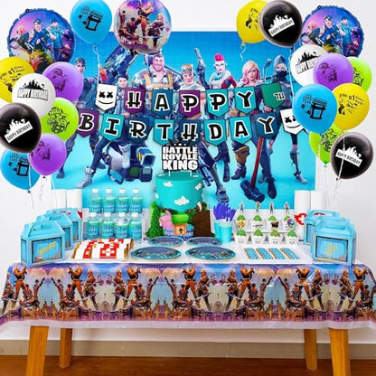 Battle Royale Theme Birthday Party Supplies Set 159 Pieces Decorations