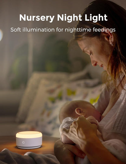 Momcozy Sound Machine - 20 Soothing Sounds with Touch Warm Light | Portable White Noise for Kids & Adults