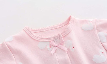 Babymine Baby One-Piece Romper - Soft Cotton Footed Sleepwear for Infants 0-12 Months
