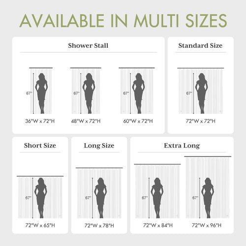 AmazerBath Shower Curtain Liner, 48x72 Clear Shower Curtain Liner, Waterproof Plastic Shower Liner, Cute Lightweight PEVA Shower Curtain for Bathroom with 2 Magnets and 8 Rustproof Metal Grommets