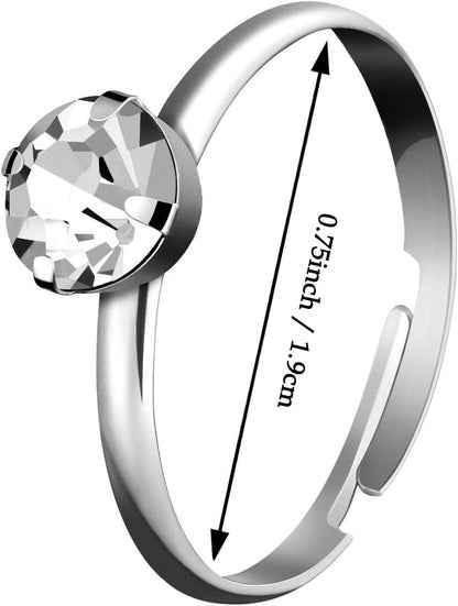 Whaline 36-Pack Diamond Engagement Rings | Bridal Shower & Wedding Table Decorations