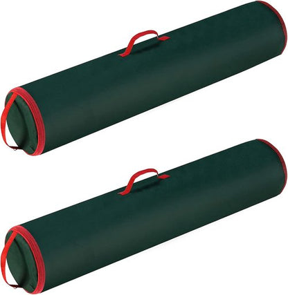 Elf Stor Wrapping Paper Storage Bag - Organize Up to 40” Rolls of Holiday Gift Wrap - Green Set of 2