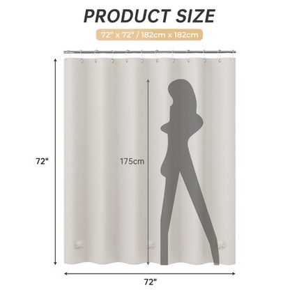 AmazerBath Thick PEVA Shower Curtain - Tan, Waterproof 72x72, Heavy Duty with 3 Weighted Stones and 12 Grommets