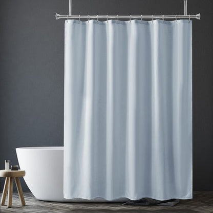 Amazer Light Gray Shower Curtain Liner, Light Gray Fabric Shower Liner, 2-in-1 Bathroom Shower Curtain and Liner, 12 Grommet Holes, Water Proof, Machine Washable, Hotel Quality, 72 x 72 Inches