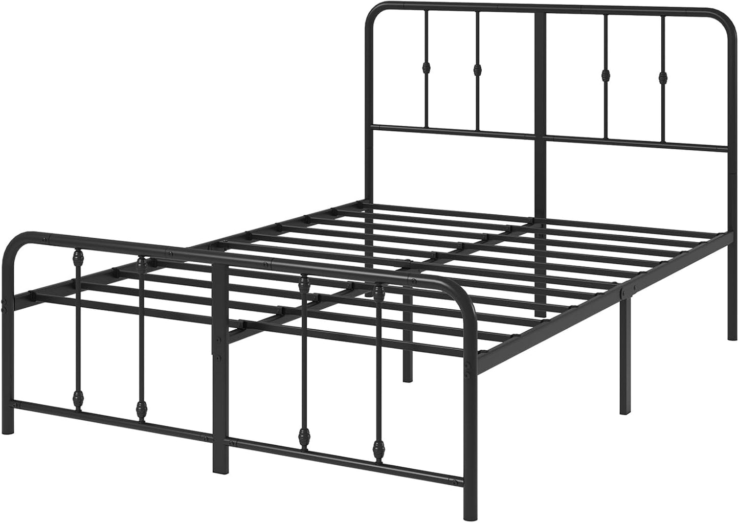 Zinus Leonardo Metal Platform Bed Frame - Victorian Spindle Style | Heavy Duty Queen Bed with Ample Underbed Space