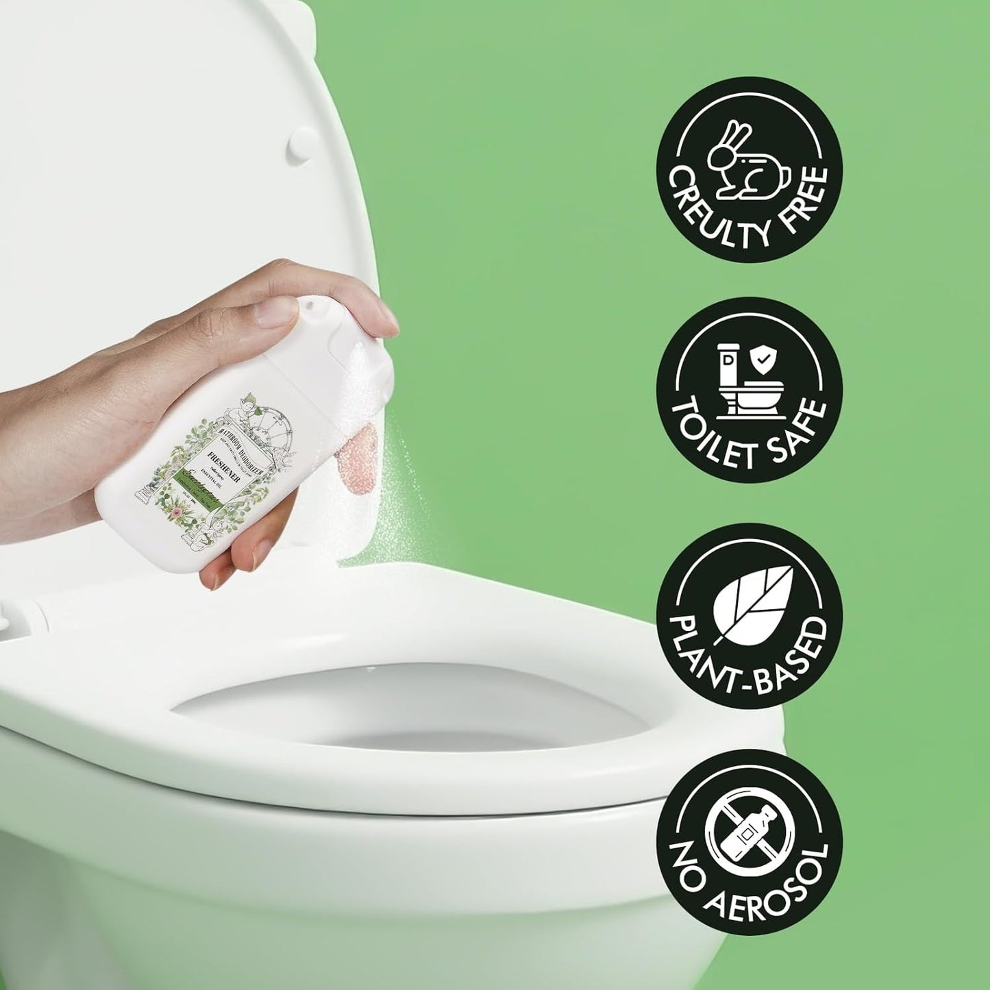 Pocket Size Toilet Spray - Eucalyptus Scent Bathroom Odor Eliminator | Travel Essentials 2-Pack