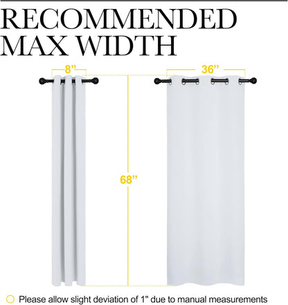 NICETOWN Room Darkening Curtains - Thermal Insulated Grommet Drapes for Bedroom | Greyish White, 2 Panels, 42x68