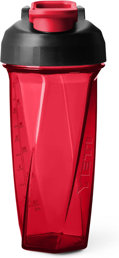 YETI Yonder Helimix Vortex Blender Shaker Bottle - 27oz Portable Protein Cup | Dishwasher Safe, Rescue Red
