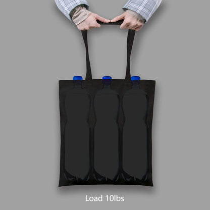 TOPDesign 16"x15" Black Cotton Tote Bags - 5-Pack Lightweight Reusable Grocery Bags for DIY & Promotions