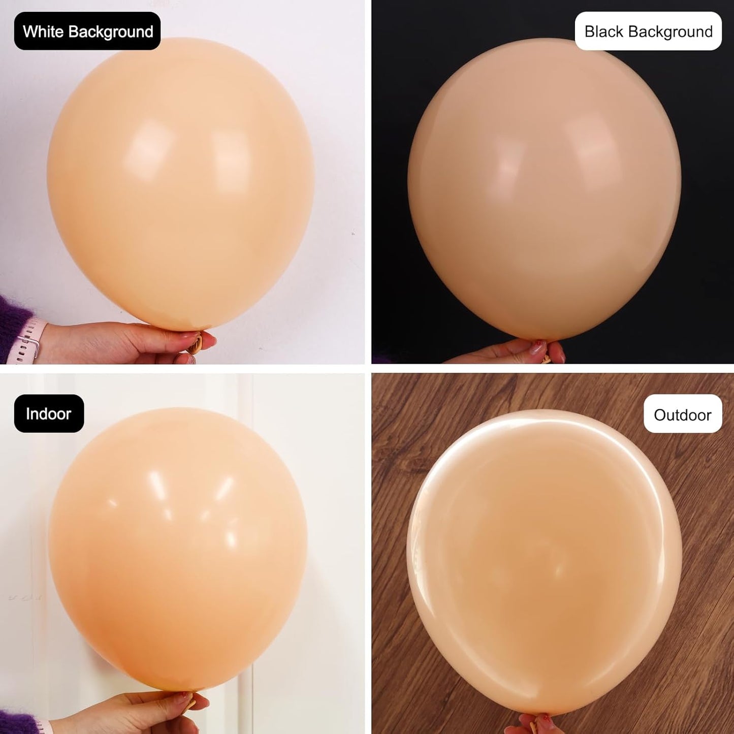 RUBFAC Nude Balloon Garland Kit - 129pcs in Various Sizes | Boho Beige & Apricot for Parties & Events