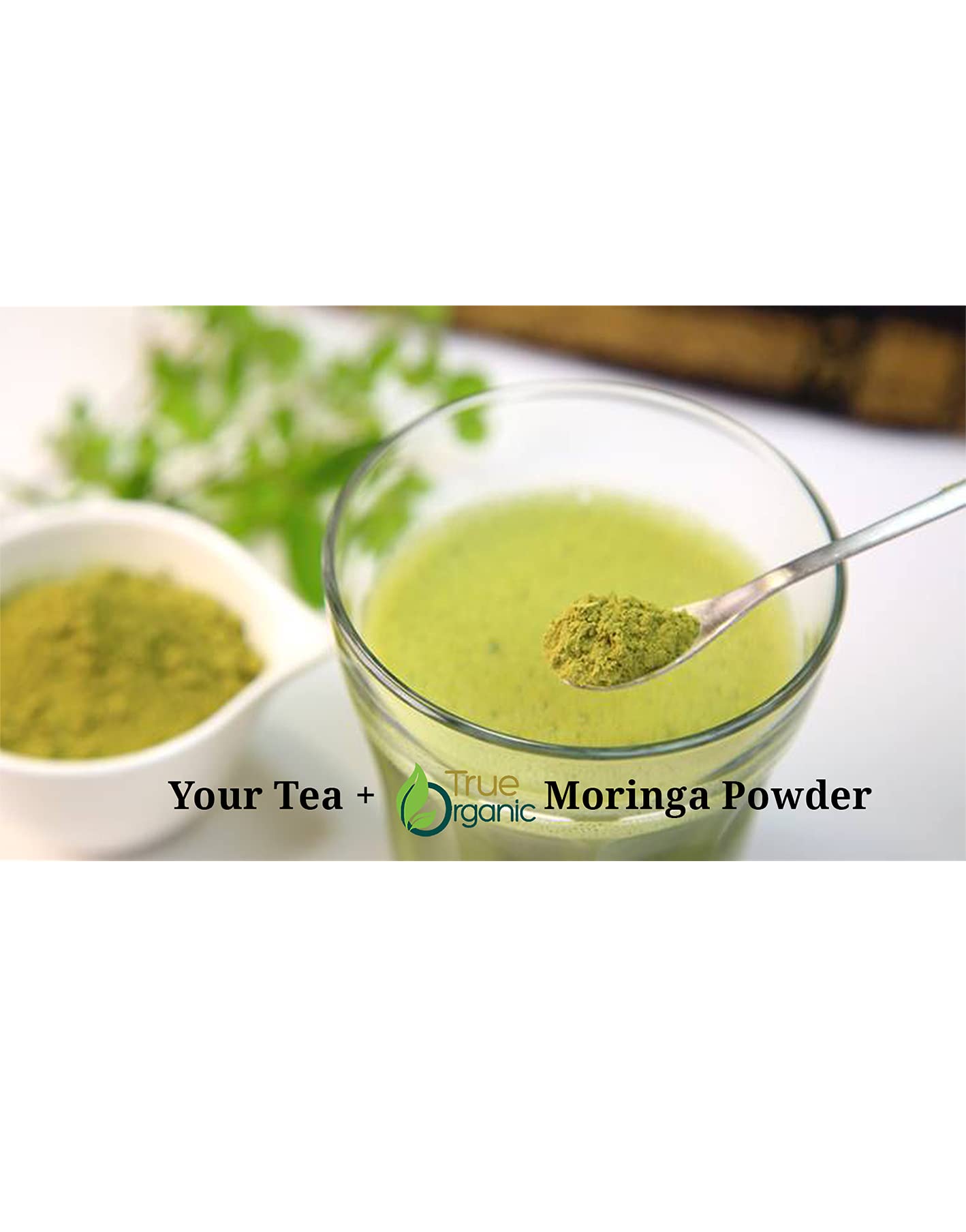 True Organic Moringa Leaf Powder 16 oz - USDA Certified, Pure Ceylon Premium Quality ( 1 Pound )